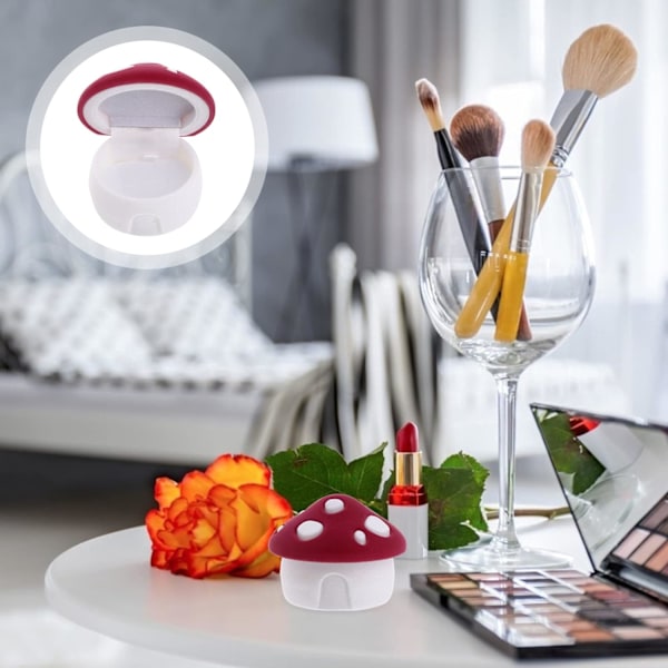 Enkelring Smyckeskrin Svampform Smyckeskrin Ringar Case Halsband och organizer,Röd red