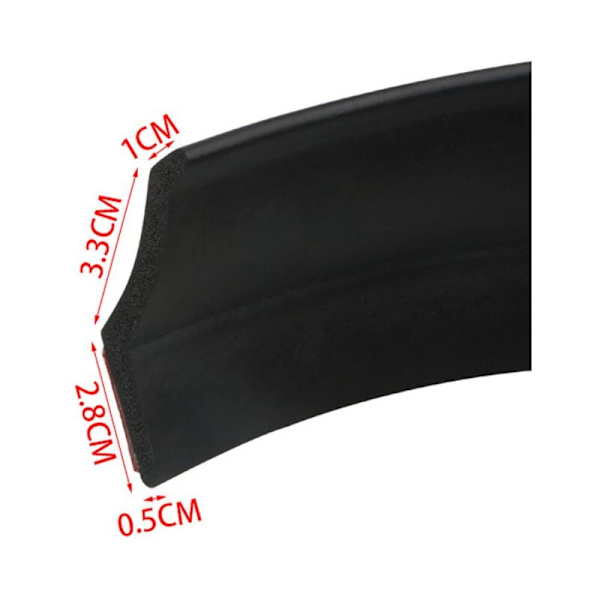 Garageportens nedre tröskelgummitätning DIY väderlistning översvämningsskyddsbyte garageportens isolering längd 2,5 m tjocklek 6,5 mm,