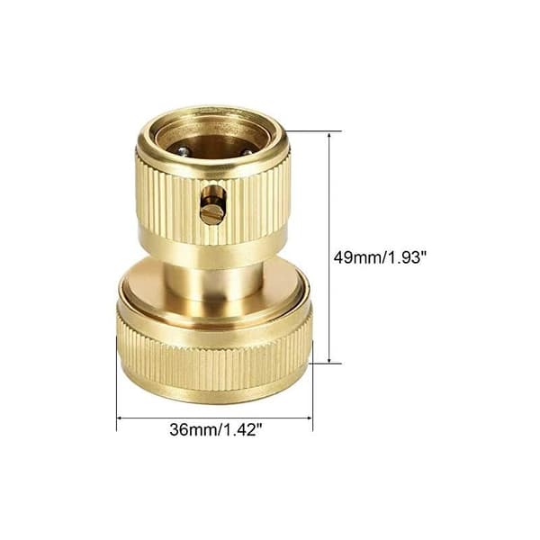 19 mm (3/4\") Koppling i mässing för bevattning, snabbkoppling för trädgårdsslang (2-PACK)