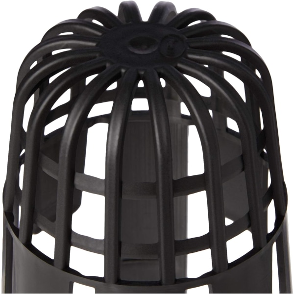 2-delat rännballongskydd, svart för att passa 68 mm rör - förpackning om 2