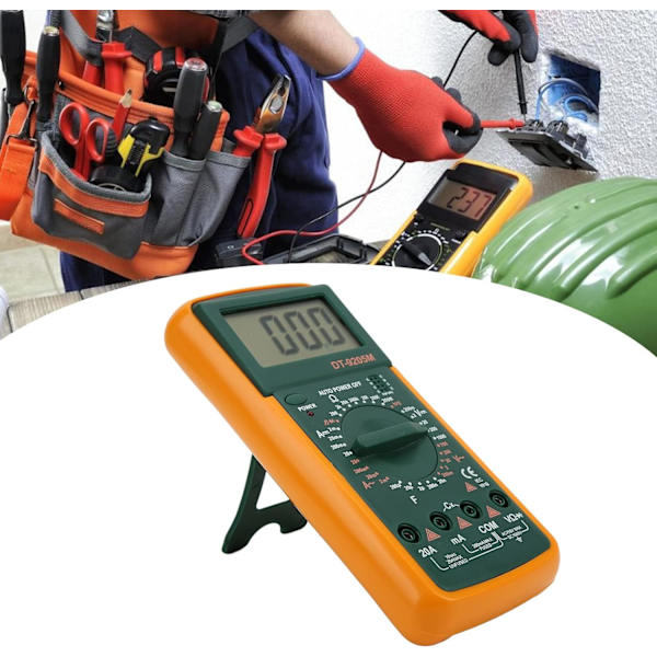 DT‑9205M Digital Multimeter, LCD Stor Skärm Digital Multimeter Handhållen Testare