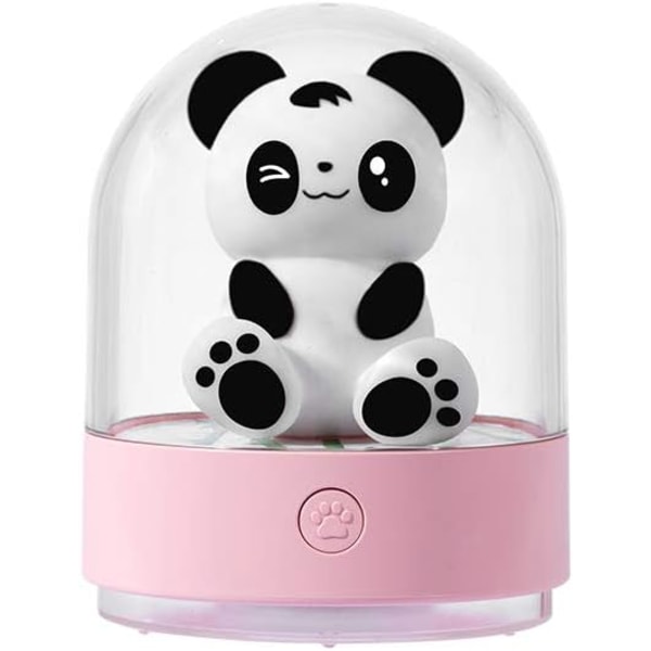 Uppladdningsbar led nattlampa, söt Panda färgglad doftlampa, USB laddningsnattlampa för barnrum, sovrum, dekoration av vardagsrum (rosa)