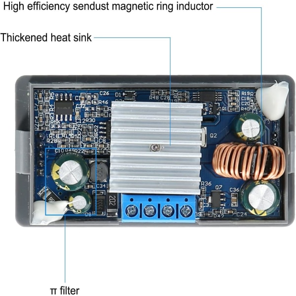 DC-DC Buck Boost-omvandlare, variabel spänningsregulator 0,5-30V Boost-strömförsörjningsmodul DC programmerbar justerbar
