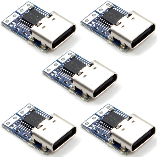 Triggermodul 5 st USB-C PDC004 PD 12V DC Fast spänning Power Triggermodul 5A Typ-C Honingång