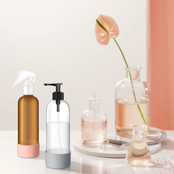 6 stycken skyddande silikonhylsor bottenbastillbehör för 16 oz sprayflaskor