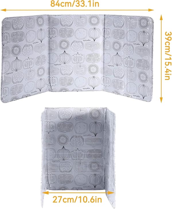 Väggskydd mot stänk, bärbart stänkskydd för matlagning, 15,4 x 33 tum