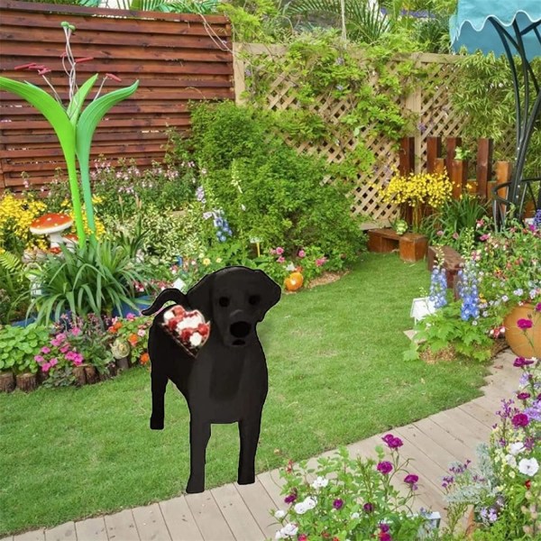 Söt hundblomkrukaväxt, djurblomkruka suckulent trädgårdsblomkruka, liten present för hundblomkruka, trädgårdsdekoration inomhus utomhus color 5