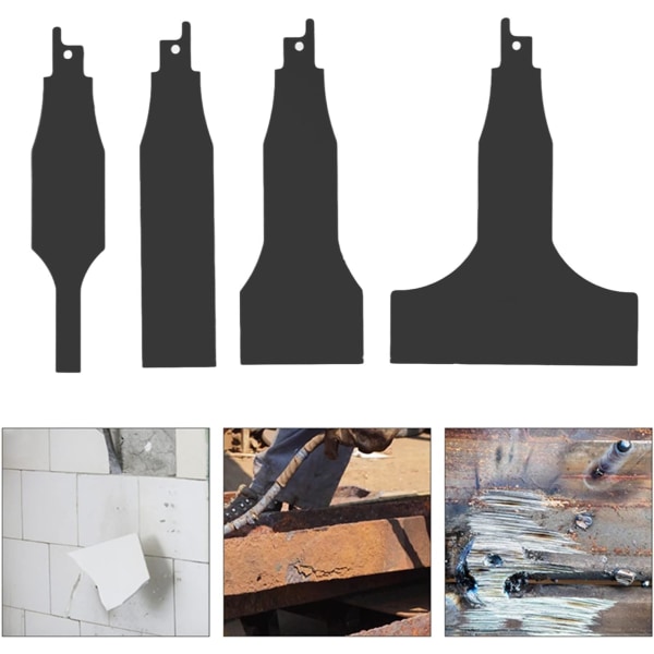 4 st fram- och återgående sågskrapblad Multifunktionella rengöringsverktyg för kakelplattor med högt kolstål