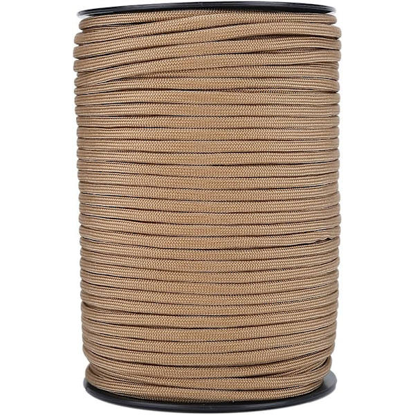 Utomhus camping paraply dragräddningspaket tält rep klätterrep 100m (Khaki) Khaki