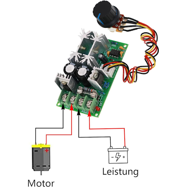 PWM DC-motorhastighetsregulator 12V 24V 36V 48V 20A Hög effektdriven modul Justerbar hastighet