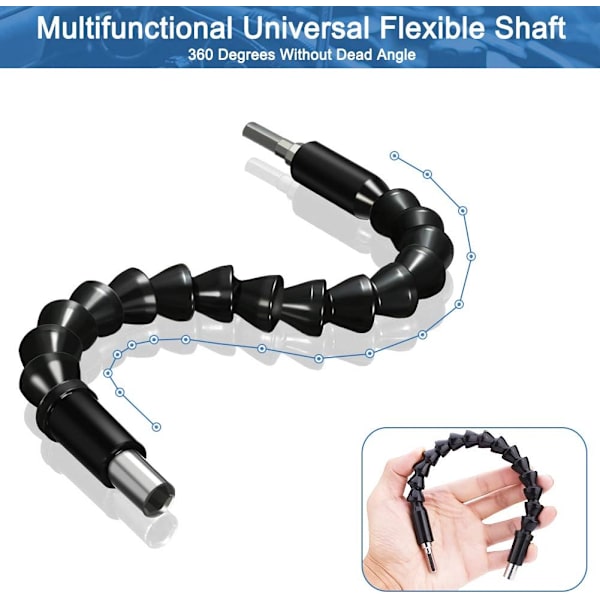11,6 tums förlängningsbar universell flexibel axel skruvmejsel med magnetisk bits, förlängningsskruvmejsel bits