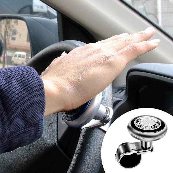 Rattknapp för ratt, rattstöd, rattknapp spinner extra metalllager, lämplig för de flesta bilar, lastbilar