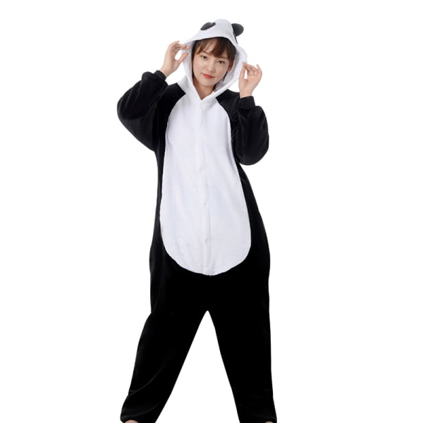 Panda Pyjamas Bear Onesies för vuxna ett stycke pyjamas Djur Kvinnor än sovande pojke Flickor Cosplay kostym Panda M