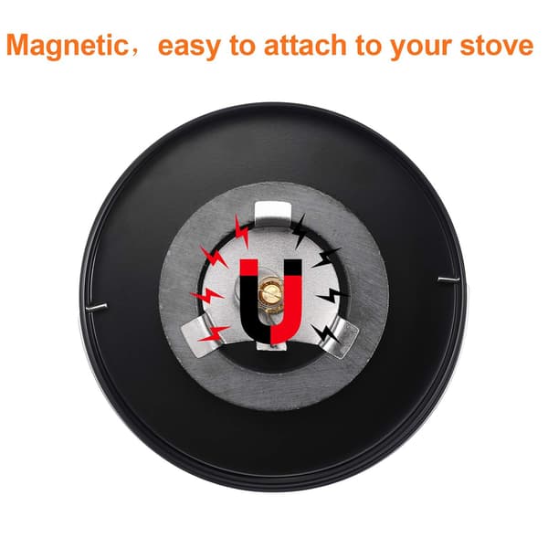 Magnetisk spis termometer vedovn topprør termometer peis tilbehør (2 stykker)