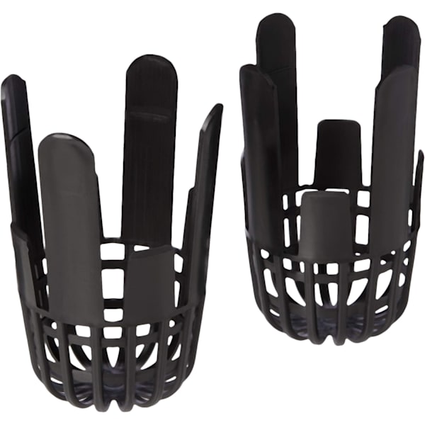 2-delad rännkorg/utloppsskydd, svart, passar 68 mm rör - 2-pack