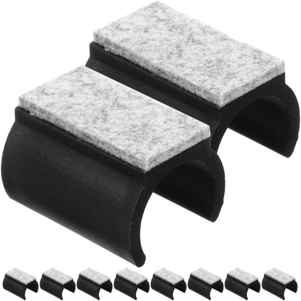 Plaststolsfot, 10 st U-formade golvglidar Slangkapslar Cover för soffsoffa Möbel Ben 19mm