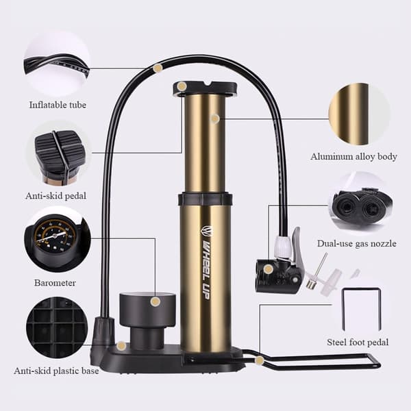 Högtryckscykelpump MTB Cykel Luftpump Bärbar Pump