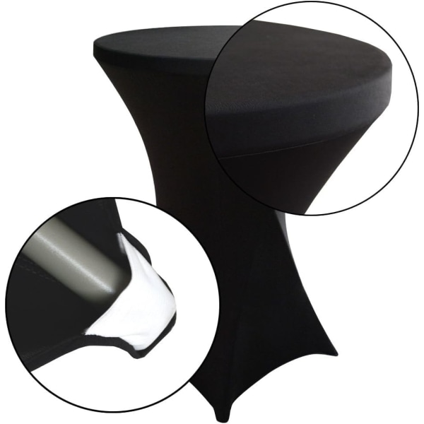 Set med 3 Stretch Bar bordsöverdrag, barbord Spandex Stretch duk 80 cm, för Bistro bord Diameter 80-85 cm
