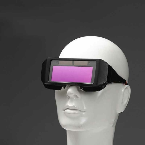 Svetsglasögon, automatiska färgförändrande svetssolglasögon, svetsarsäkerhetsglasögon + 10 skyddsfilmer