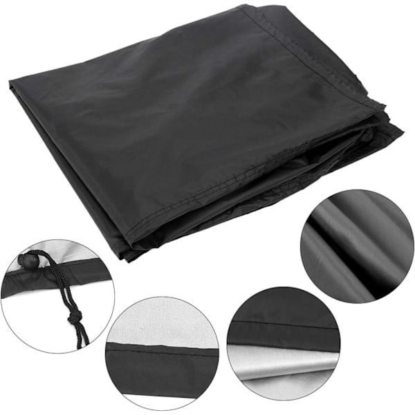 Grillöverdrag i polyester, vattentätt grillöverdrag för gasolgrill, svart, utomhusgrillskydd (80x66x100cm) 80*66*100cn