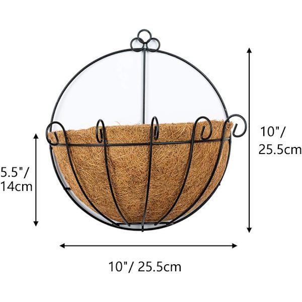 2 st väggkrukor utomhus hängande väggkrukor tråd konstgjorda hängande korgar för växter utomhus hängande krukor(S) 25cm