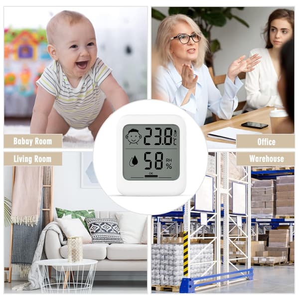 Digital inomhus termometer hygrometer fuktighetsmätare termo-hygrometer temperaturmonitor LCD-display