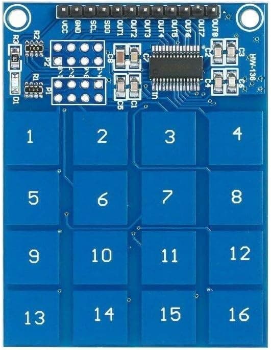 TTP229 16-kanals digital kapacitiv omkopplare peksensor modul