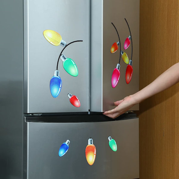20-delad uppsättning reflexmagneter för julbilen, 12-delad uppsättning magnetmagneter för julbelysning för julhelgen vinterfestbil