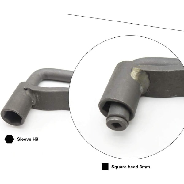 Motorcykelmotorns skruvnyckelventil, motorventiljusteringsverktyg 9 mm sexkant 3 mm fyrkantigt hål ventilnyckel