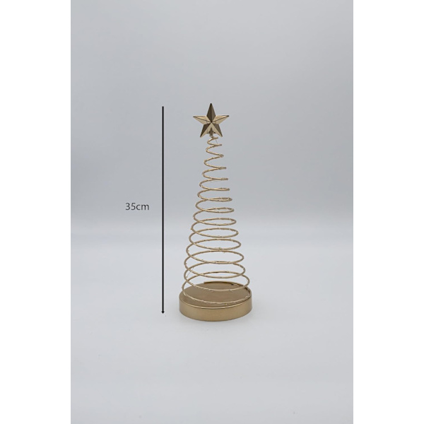 Julgransprydnad inomhus LED festlig dekor spiral förbelyst julgransdekoration batteridriven