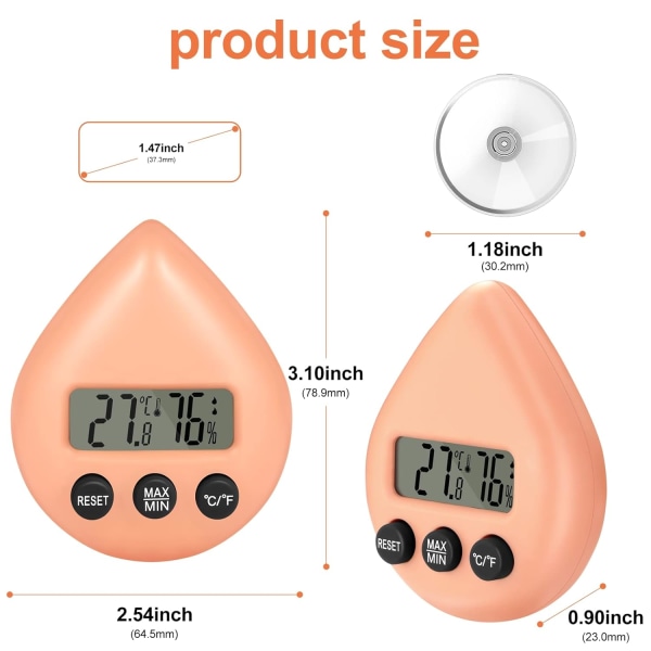 Digital termometer och hygrometer Reptil termometer hygrometer retile Tank temperatur hymidity Kylskåp termometer Frys termometer