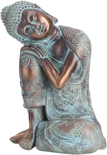 Sovande Buddha-staty, Buddha-staty Skulptur Hartshartser Buddha-staty Hemträdgårdsdekor