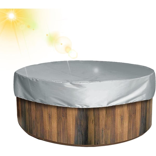 Vattentätt runt uppblåsbart lock för bubbelpool - Vattentåligt poolskydd mot damm (190*30 cm) 190*30cm