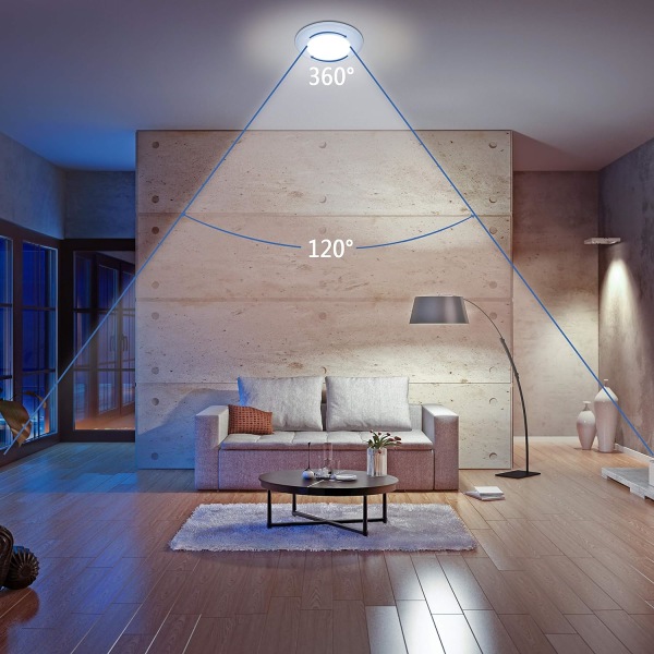 Rörelsesensor Taklampa Batteridriven Ultra Ljus Rörelseaktiverad Inomhuslampa för 180 Lumen Vitt Nattljus