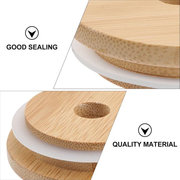 8 st bambu burklock med halm, bambu murburklock med halm för vanlig murburk 70MM