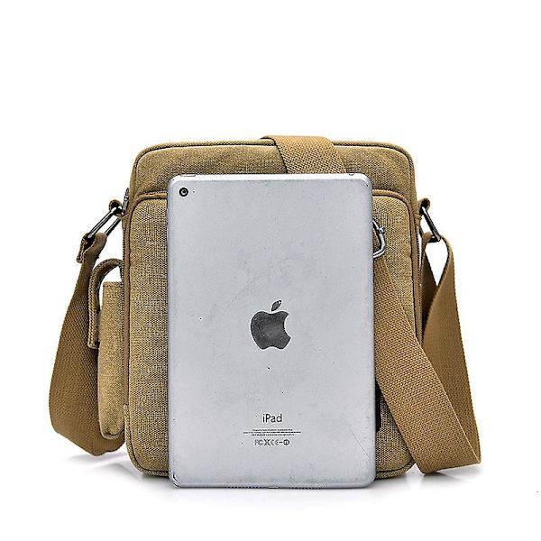 Canvas Messenger Bag, Herrväska, Herr Crossbody Bag för Fritidssemester Utomhus