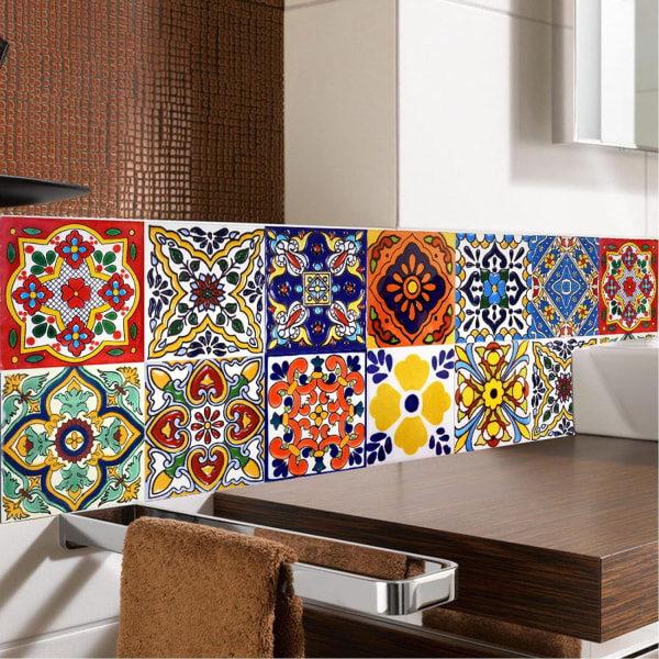 24st antika porslinsmönster väggdekaler kök badrum kakel klistermärken Vattentät konst väggmålningar väggdekaler