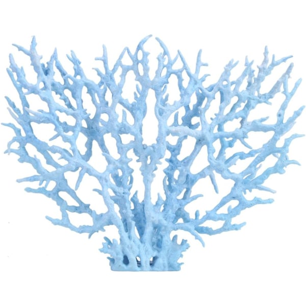 Konstgjorda akvarieväxter av plast Korallfisktanksdekorationer i olika storlekar och färger, blå-L blue