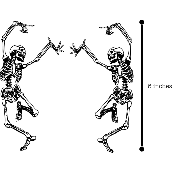 Skeleton Skull Stickers Rock Band Dans för bil Halloween Bil Dekaler Laptop Windows Lastbil
