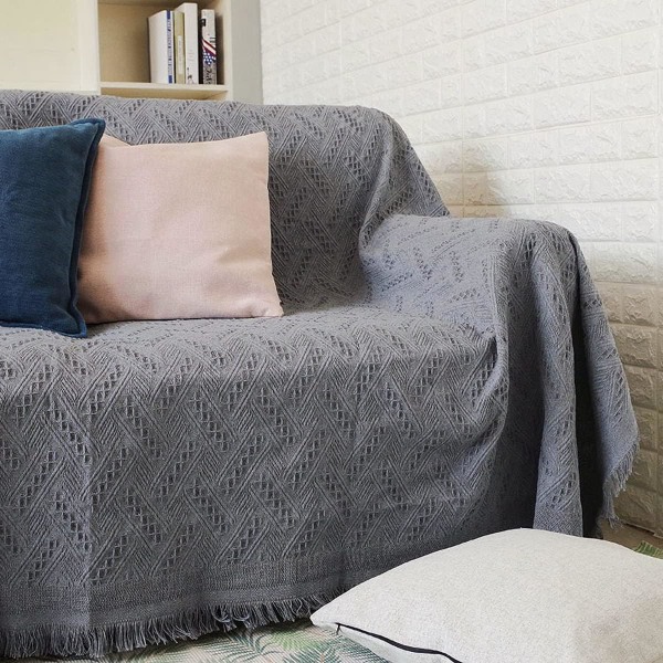 Överdimensionerad sofföverdragsfilt, sofföverdrag för kuddsoffa, extra stora möbeldekorationsöverdrag sofföverdrag sofföverdrag, grå grey