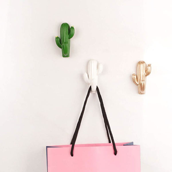 3st Väggkrokar Badrum Kök Sovrum Sticky Krokar Kaktusformad Klädhållare Dusch Svamp Handduk Nyckelpåse Hanger,B color 2