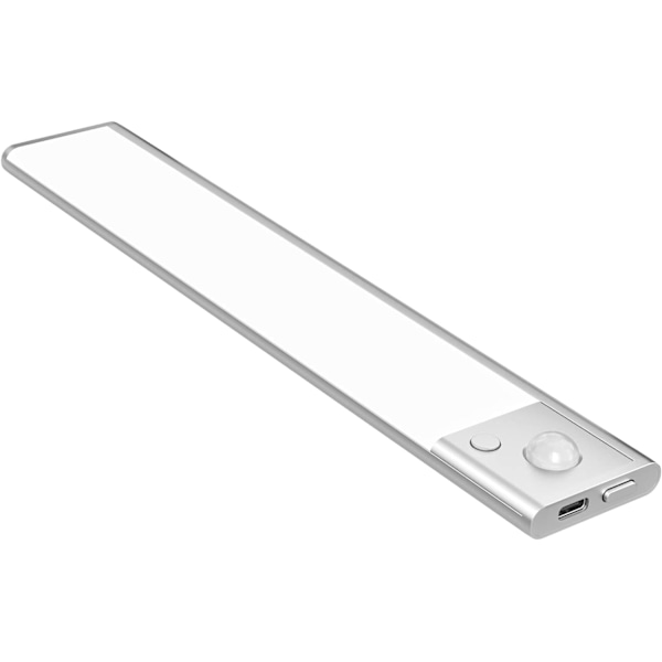 Under skåp kök lampor, 80 LED rörelsesensor garderob ljus inomhus 3 färg steglös dimning, USB uppladdningsbar
