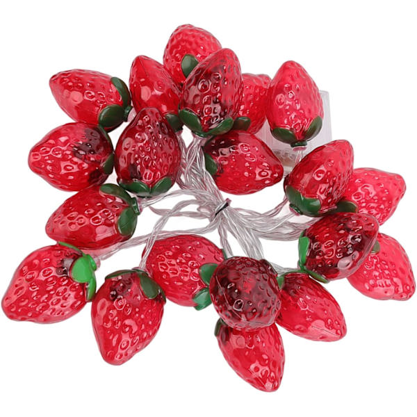 LED Fruit String Lights 9.8ft 20LEDs Fruit Fairy Lights Batteridrivna Strawberry Lamp String Lights