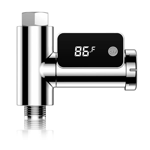 Digital Duschtermometer Flödeskrafttermometer Roterbar LED-display Duschvattentemperaturmonitor