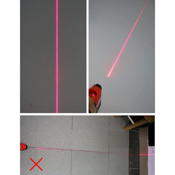 Lasernivå, Rak linje Vattenpass Guide Nivåmätare Vertikalt Mätverktyg