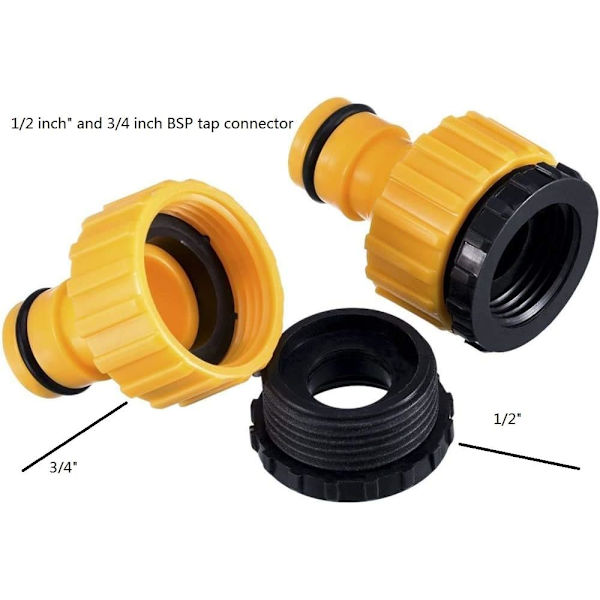 Slangsnabbkoppling 1/2\" slangsnabbkoppling (2-pack)