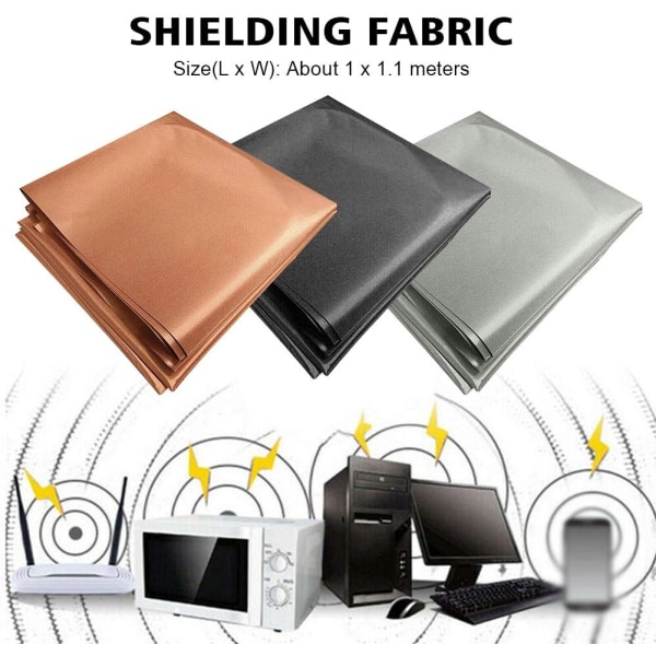 Faraday Fabric Kit - EMF-skärmande Faraday-tyg - EMF-skärmande tyg, RFID-blockerande material 39"x43" tum (guld)
