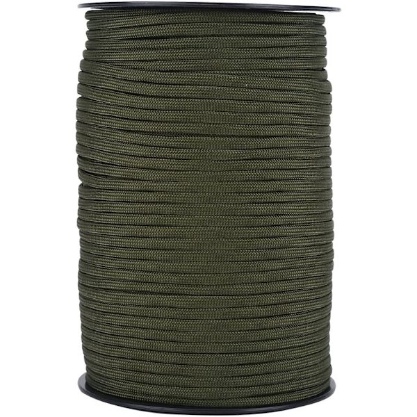 Tält Rep 100M Polypropylen Hållbar 9 Strand Tält Rep för Klädstreck Strapping Rep Klättring（Armégrön） army green