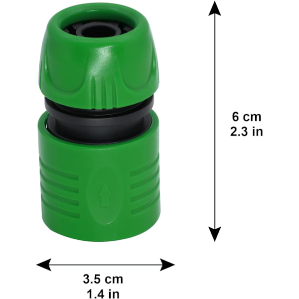 3-pack slangändeanslutning - slangkoppling snabbkoppling för 1/2 tums slangkoppling snabbkoppling