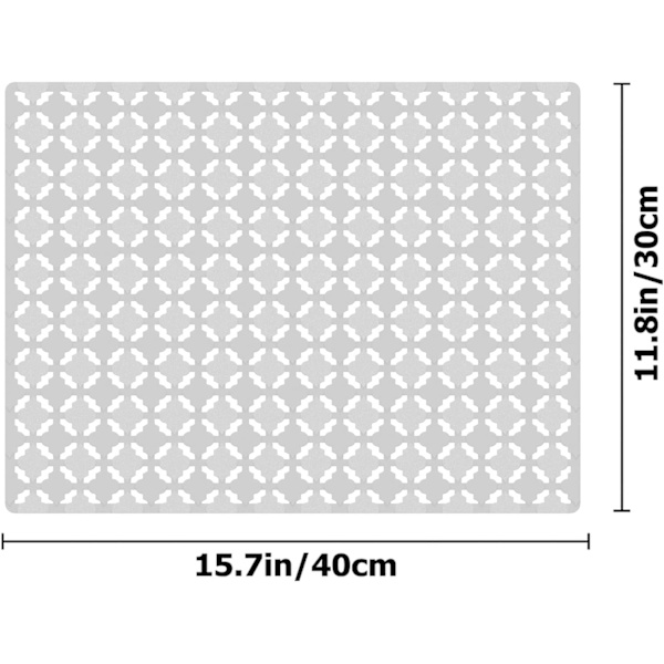 Diskbänksmatta, 2 st Diskbänksskyddsmatta för diskbänkar i keramik/rostfritt stål, tillskuren i storlek Dräneringsmatta 30 x 40 cm, klar transparent